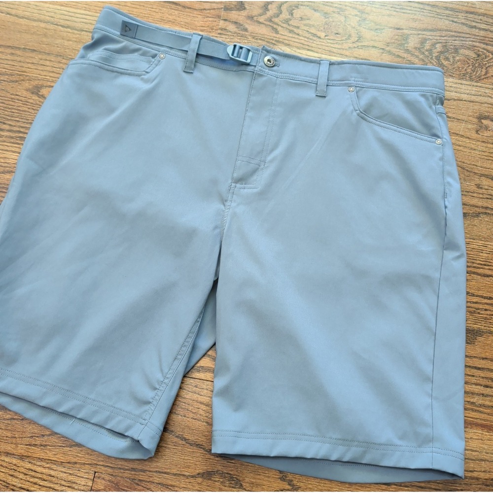 Gerry Mens 40 Gray Venture Integrated Belt Stretch Hiking Performance Shorts